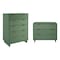 Manhattan Comfort Granville Sage Green 3-Drawer Dresser and 5-Drawer Chest, Set of 2 GRAN023 - alternate 10